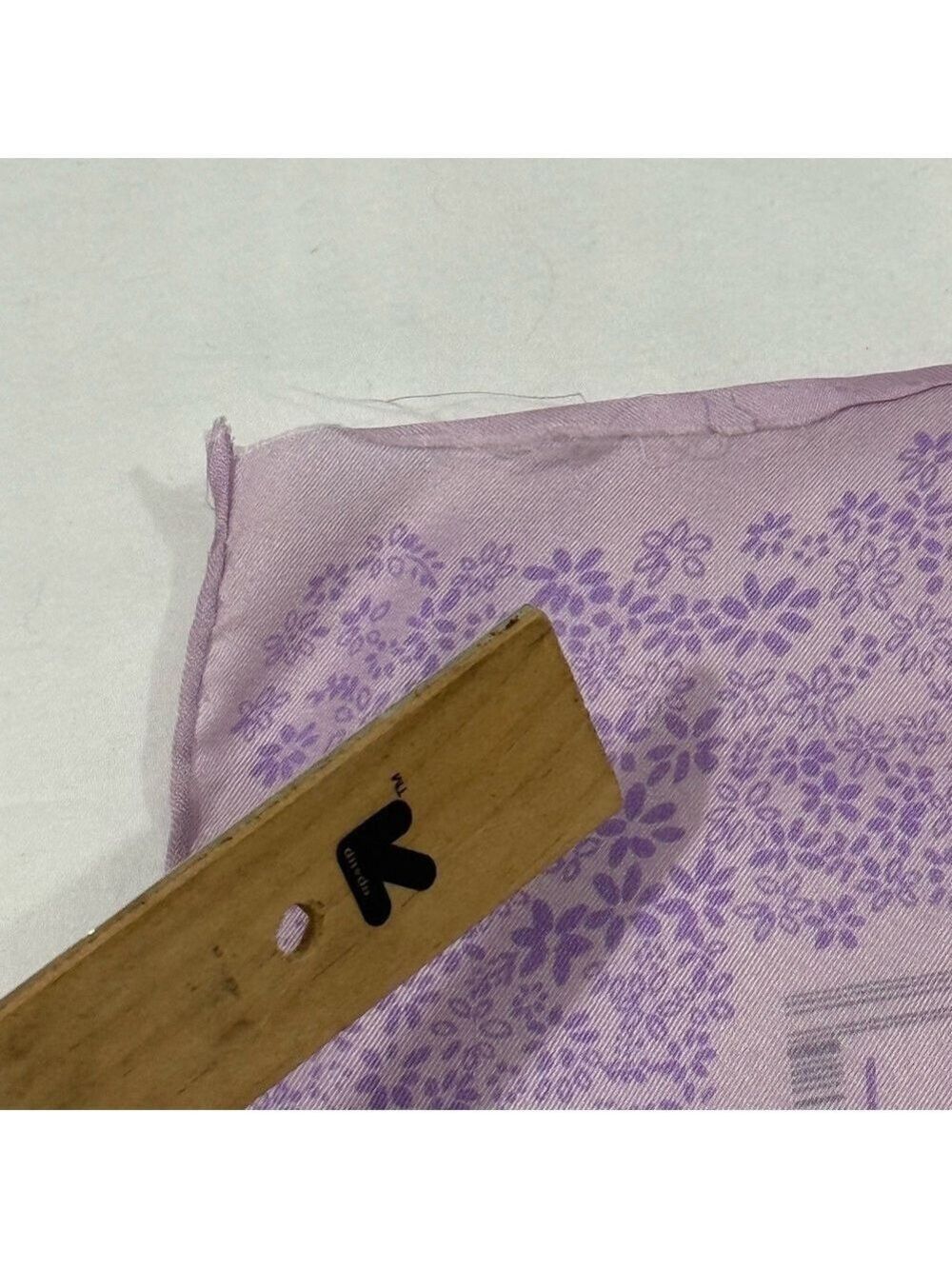 Anne Klein x Saks Fifth Avenue Purple Floral Border Scarf - Picture 6 of 8